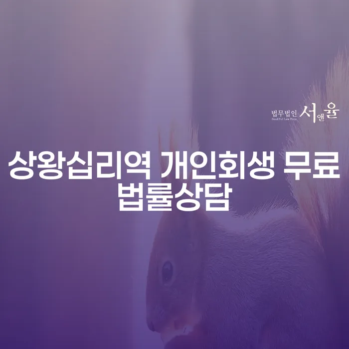 상왕십리역 개인회생 무료법률상담
